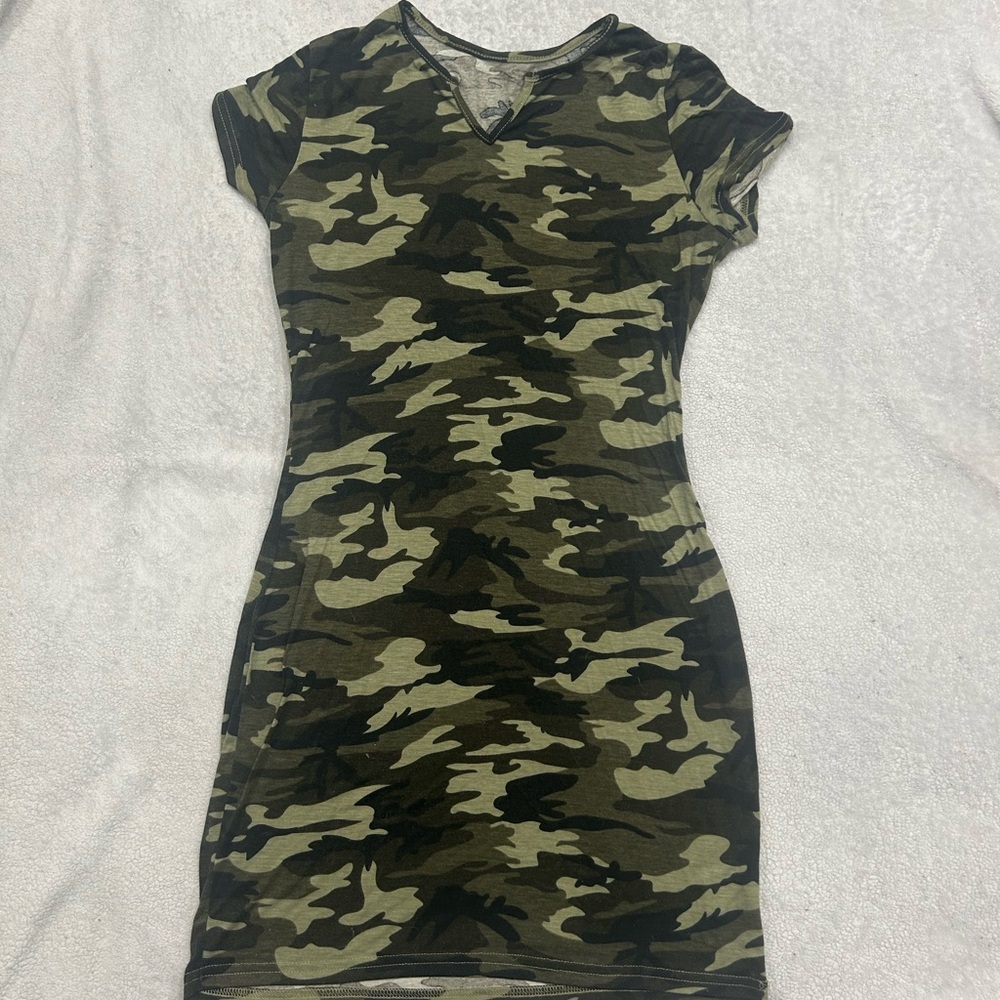Camouflage Print Women's Mini Dress